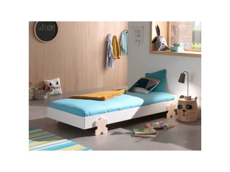 Κρεβάτι  Modulo  Puzzle  μονό λευκό Κρεβάτι  Modulo  Puzzle  μονό λευκό